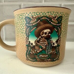 NEW Cancun Riviera Maya Pier 27 Mucha Mexican Cerveza & Beach Fiesta Skeleton